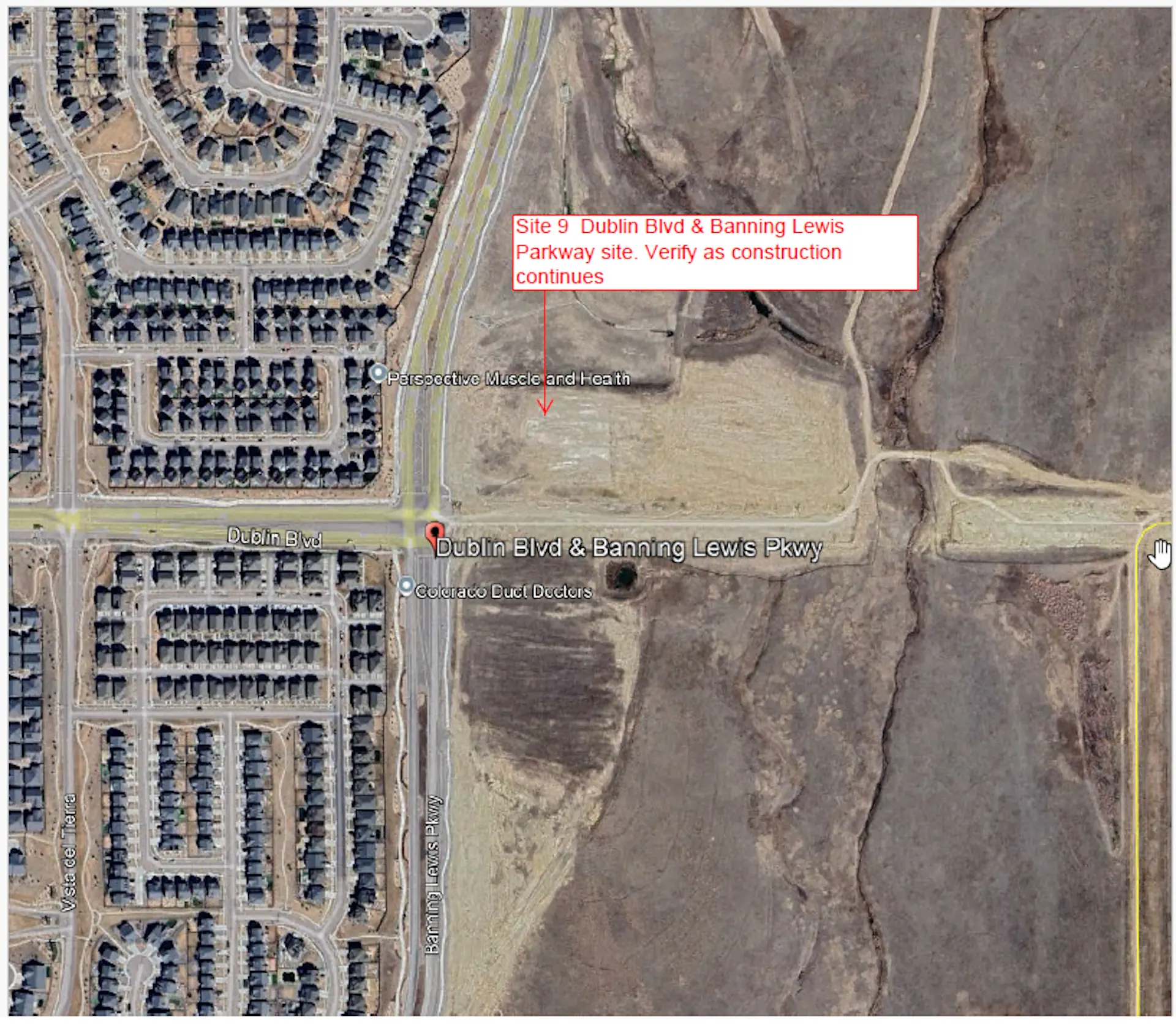 1.  Memorial Hospital/Children's Hospital  Briargate Parkway & Austin Bluffs Parkway