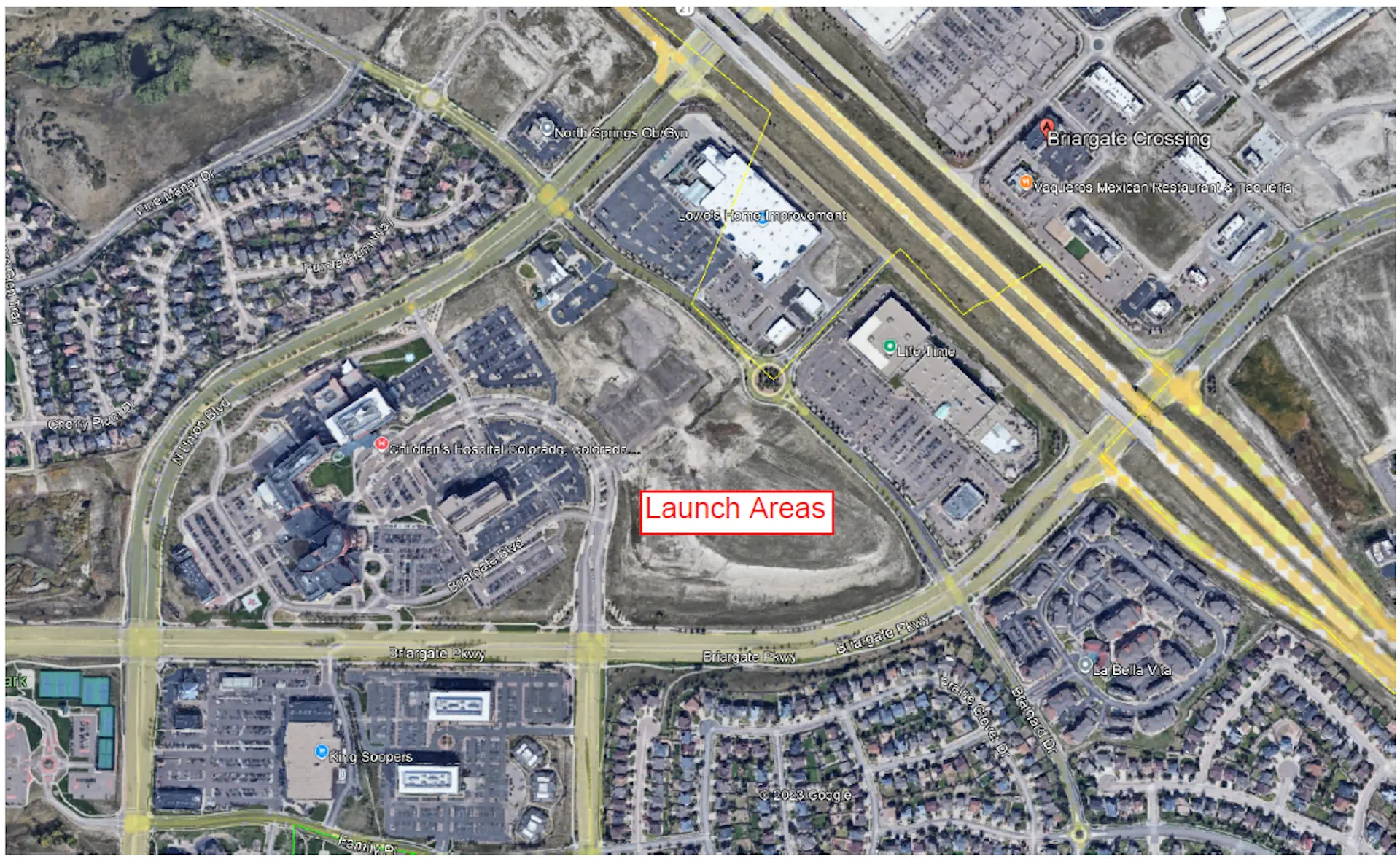 1.  Memorial Hospital/Children's Hospital  Briargate Parkway & Austin Bluffs Parkway