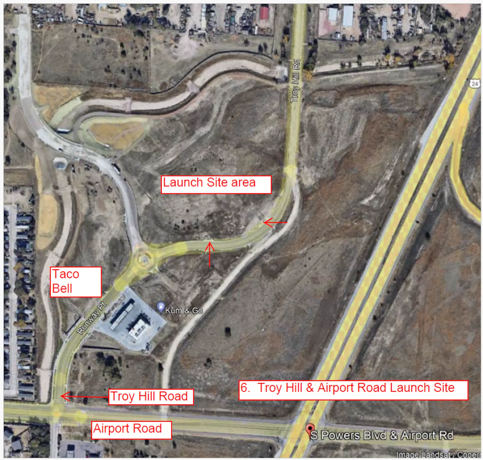 1.  Memorial Hospital/Children's Hospital  Briargate Parkway & Austin Bluffs Parkway