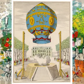 Montgolfier balloon launch